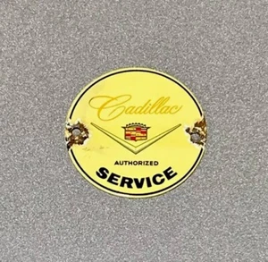 VINTAGE CADILLAC PORCELAIN SIGN CAR GAS AUTO MOTORCYCLE TRUCK - Picture 1 of 2