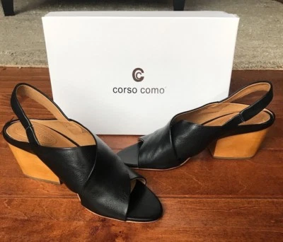 Sandália feminina Corso Como CC-Irit salto preto alça cruzada tamanho 8.5 NOVA $129 - Imagem 1 de 4