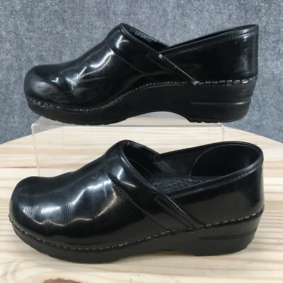 Dansko Shoes Womens 39 Xp 2.0 Clogs Wedge Slip On Black Patent Leather Casual - Image 1 of 4