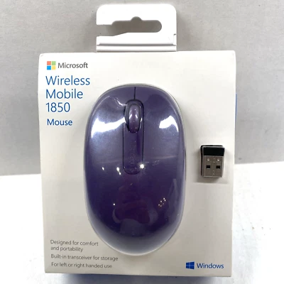 Microsoft - 1850 Wireless Mobile Mouse - Purple - Image 1 of 3