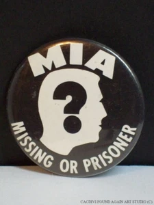 MIA? Botón desaparecido o prisionero faltante en acción prendedor prisionero de guerra prisionero de guerra de colección - Imagen 1 de 3