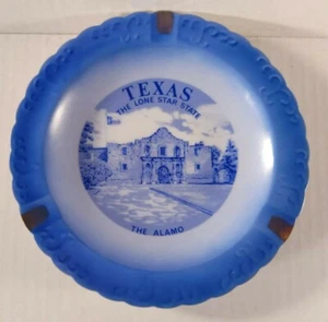 Cenicero de recuerdo vintage de cerámica Texas/Álamo - Imagen 1 de 9