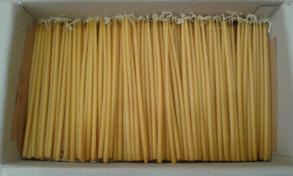 Greek Church Natural Beeswax Lot of 23 50 110 240 650 1000 2000 Candles 9" 23cm  - Image 1 of 1
