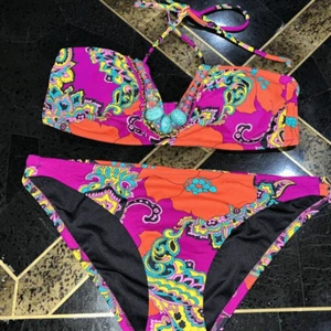 Bikini due pezzi Victoria's Secret multicolore turchese impreziosito taglia media - Foto 1 di 4