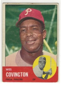 1963 WES COVINGTON TOPPS BASEBALL CARD # 529 - Picture 1 of 2