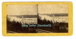Cataratas del Niágara NY - torre de observación y cataratas de herradura - c1860s Stereoview Canadá - Imagen 1 de 2