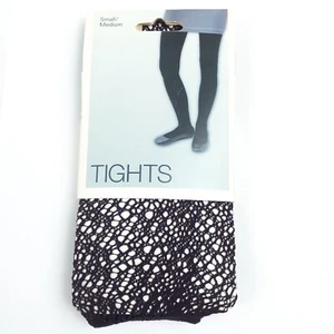 Tights Open Knit Small Medium Blackish Purple Legs 4'10"-5'4" 90-130 lbs. 2008! - Picture 1 of 6
