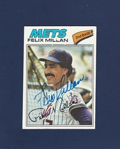 Felix Millan signed New York Mets 1977 Topps baseball card - Picture 1 of 1