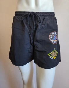 Mitchell & Ness Melbourne Storm NRL Mens Black Badge Nylon Shorts Size M New - Picture 1 of 7