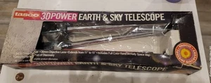 Tasco 30 Power Earth & Sky Telescope Tools Of Discovery Tripod Red 1996 Vintage - Picture 1 of 14