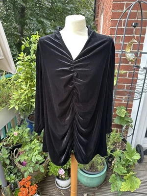 Samt Oberteil  Land's End - Gr. 3XL  Schwarz nur einmal getragen - Bild 1 von 4