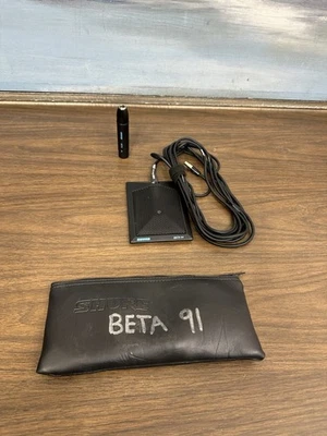 Shure Beta 91 Half Cardioid Condenser Kick Drum Microphone Works Great - Image 1 of 4