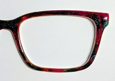 Par de gafas Larkin Toppers caparazón de tortuga moody Navidad verde rojo brillo  Foto 1 de 4