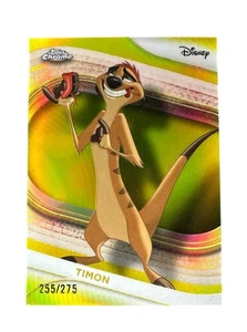 2025 Topps Chrome Disney Timon Yellow Refractor 255/275 Holo The Lion King SP - Picture 1 of 2