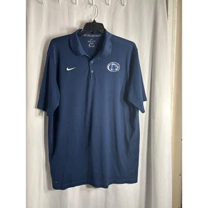 Nike Dri Fit Penn State Nittany Lions Polo Shirt Mens XXL Tall Navy Blue - Picture 1 of 4