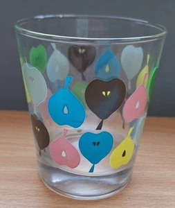 IKEA Lowball Glass Godis Multicolor Pears Figs Retro Mid Century Look - Picture 1 of 2
