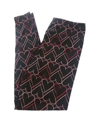 Lularoe Heart Print OS Leggings Valentines Hearts NWOT! - Image 1 of 2