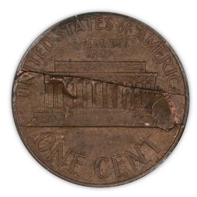 1966 Lincoln Cent- Large Lamination ANACS - Image 1 of 3