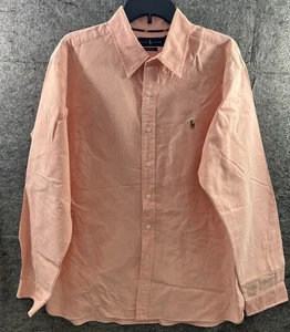 Polo Ralph Lauren Men’s Oxford Shirt Peachy Button Up Classic Fit XL Preppy - Picture 1 of 6