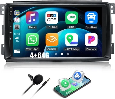 Android 13 CarPlay/Android/MirrorLink Mercedes Benz Smart Fortwo 2005-2010 9" HD - Immagine 1 di 4