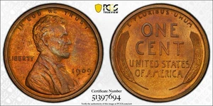 1909 Lincoln Wheat Cent, First Year Issue, Scarce Proof Coin, PCGS PR64RB - Picture 1 of 2
