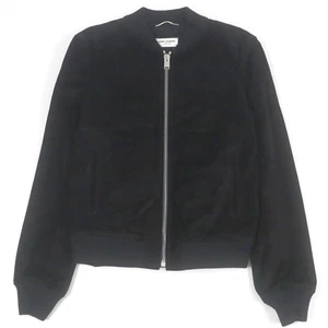 SAINT LAURENT PARIS Blouson Eddie's suede leather jacket black Calf leather - Picture 1 of 9