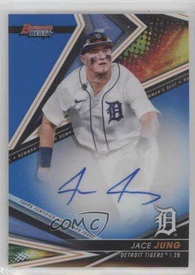 2022 Bowman's Best of Blue Refractor 42/150 Jace Jung #B22-JJ Auto 1t3 - Image 1 of 3