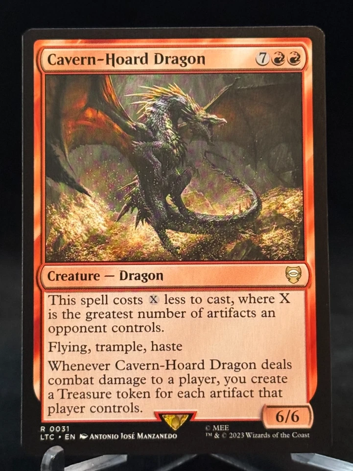 MTG Magic LTC Commander: Tales of Middle-Earth Caver-Hoard Dragon - Rare - Image 1 of 1