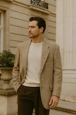 Blazer Pendleton Masculino Antigo 46 Pura Lã Virgem Casaco Esportivo Tweed Herança Dinheiro Antigo - Imagem 1 de 4