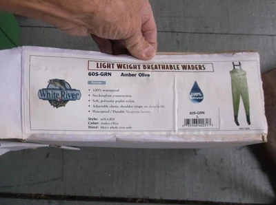 NUEVO VADEADOR TRANSPIRABLE WHITE RIVER AÑOS 60-GRN ÁMBAR OLIVA TALLA GRANDE LIGERO Foto 1 de 4