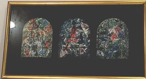Marc Chagall “Jerusalem Windows,” Framed Postcards, 3 Tribes Israel, Circa 1962 - Picture 1 of 5