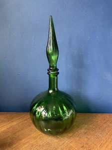 Vintage Retro 1960s Empoli Green Onion Genie Bottle - Picture 1 of 6