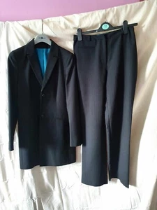 Vintage Women's Dorothy Perkins navy royal blue pinstripe trouser suit size 10 - Picture 1 of 9