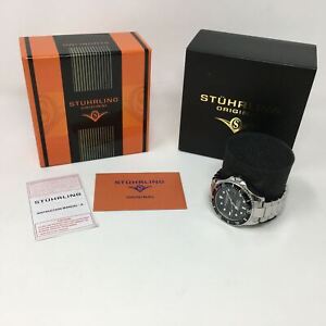Men's Stuhrling Depthmaster 3940 Miyota Movement Diver Watch, Size 42mm - Silver