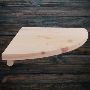 Wooden Corner Shelf 30x30cm Natural Unpainted Pine Floating Wall Display Shelves - Picture 1 of 12