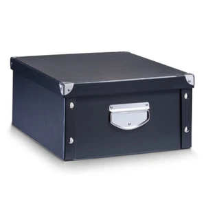 Zeller Aufbewahrungsbox Pappe schwarz 40 x 33 x 17 cm - Bild 1 von 1
