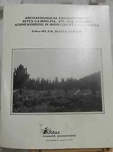 Archaeological Excavations At Sites Mono by Goldberg S. - Imagen 1 de 2