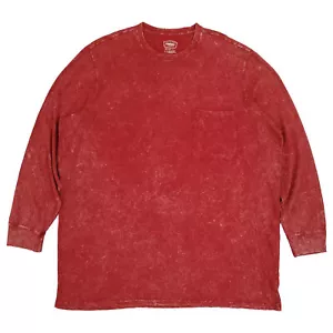 The Foundry Mens Big & Tall Red Long Sleeve Pocket Tee T-Shirt 3XLT - Picture 1 of 1