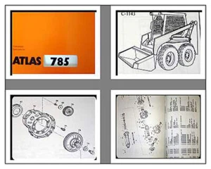 Atlas 785 Radlader Ersatzteilliste in englisch Spare parts list Stand 1998 - Bild 1 von 1