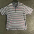 Adidas Golf Polo Shirt Mens XL ClimaCool Striped Yorba Linda Country Club