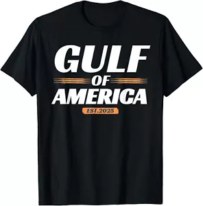 Retro Gulf Of USA America Est 2025 American Flag Gulf Mexico T-Shirt S-5XL - Picture 1 of 6