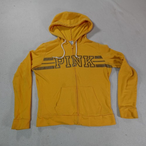 UNDERCOVER Giacca Victorias Secret donna media gialla felpa con cappuccio zip intera Y2K cappotto pile