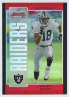 2005 Bowman Chrome Red Refractors Randy Moss Oakland Raiders #51 - Image 1 of 2