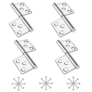 4 Pack Flag Door Hinges 3 Inch Stainless Steel Lift Off Hinge Detachable Door... - Picture 1 of 7