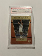 1998-99 SP Top Prospects Vince Carter #42 PSA 9 MINT Rookie RC Raptors