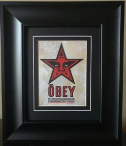 Shepard Fairey Obey Giant "Obey Star" Custom Framed Lithograph Art Card - Picture 1 of 2