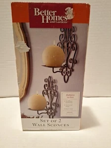 BETTER HOMES & GARDENS Outdoor Wall Sconce Black Finish Lot Of 2 - Picture 1 of 4