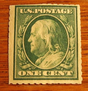 1910-13 Benjamin Franklin 1 Cent Green Stamp - Picture 1 of 1