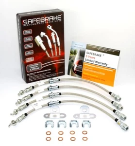 Fits Toyota MR2 SW20 1989-2000 brake upgrade - SAFEBRAKE Performance Hoses - Picture 1 of 12
