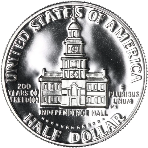 1976 S Kennedy Half Dollar Gem Deep Cameo CN-Clad Proof Coin Bicentennial Cover